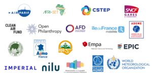 Logos de partenaires dont Airparif, CSTEP, SNCF et Ellona