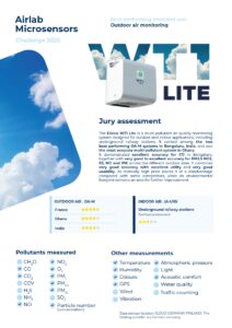 Capteur de qualité de l’air Ellona WT1 Lite pour surveillance extérieure