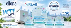 Capteur Ellona WT1 Lite et trophées lauréat AIRLAB 2025